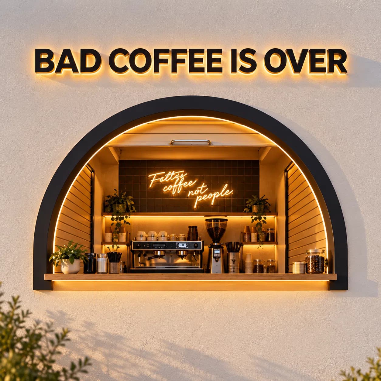 Seven Fortunes coffee kiosk / Bad Coffee Is Over Café Kiosk